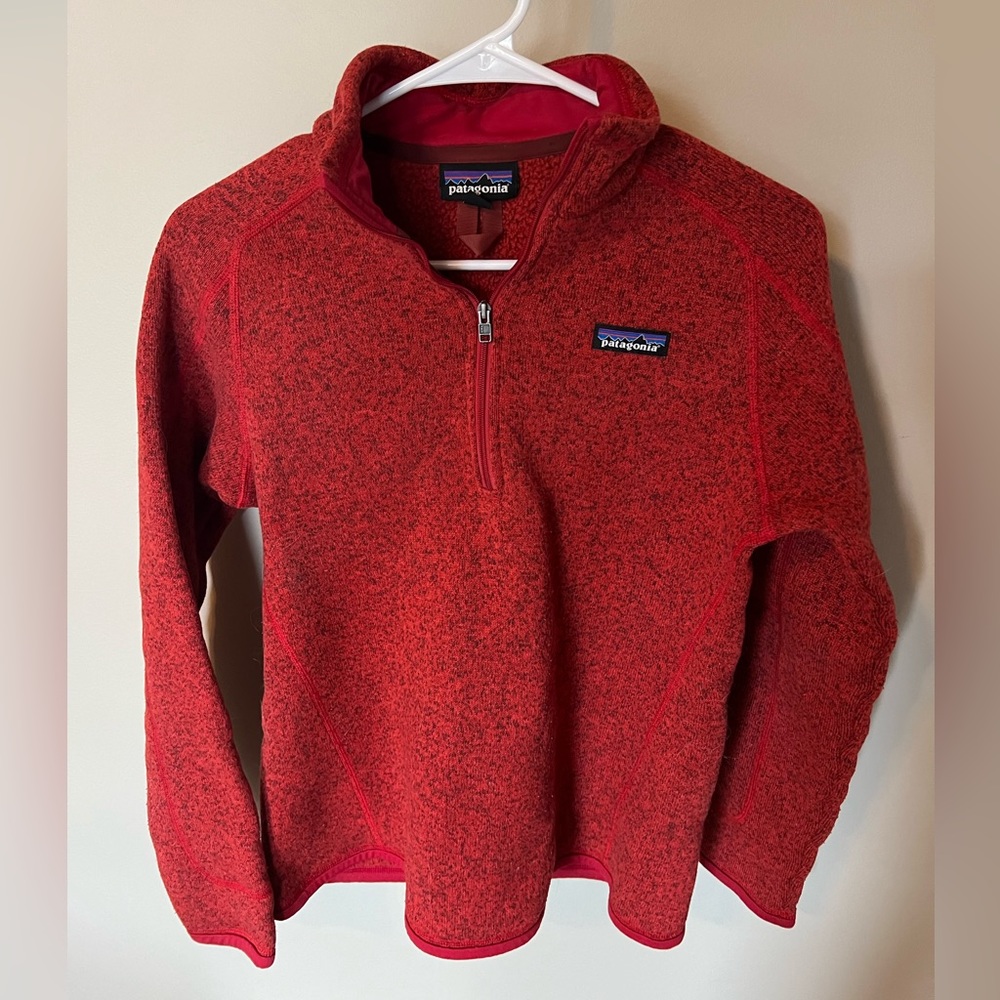 red patagonia jacket sweatshirt size medium